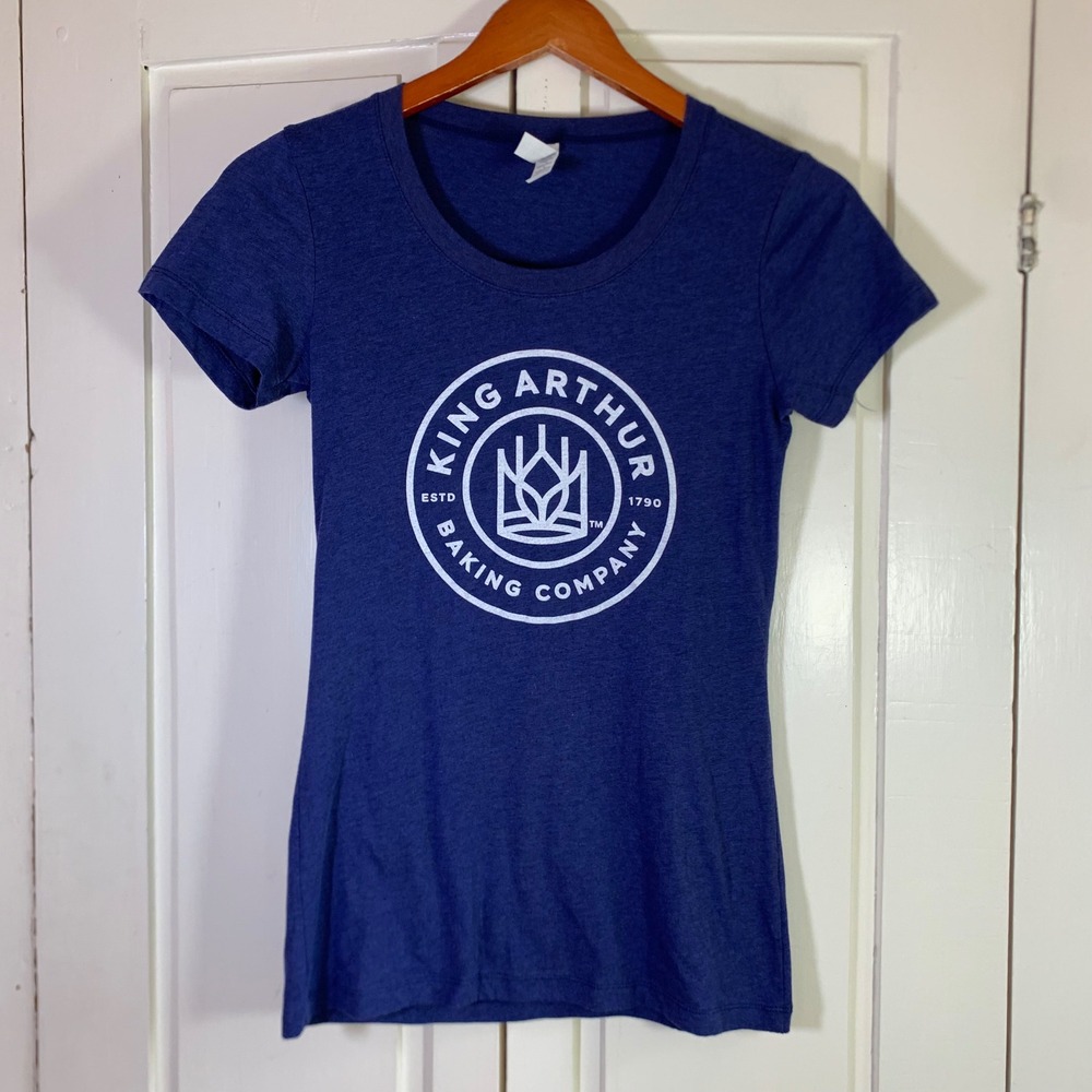 King Arthur Baking Company T-Shirt Flour Womens Medium Blue Graphic Baker Gift